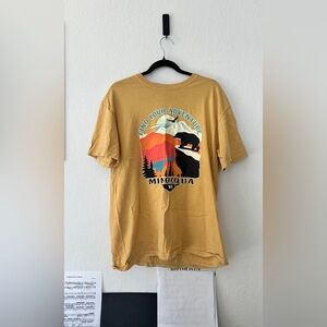 Comfort Colors Minocqua WI “Find Your Adventure” Graphic Tee | Mustard Yellow L